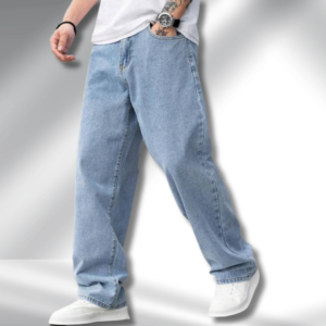 Light-wash relaxed fit jeans